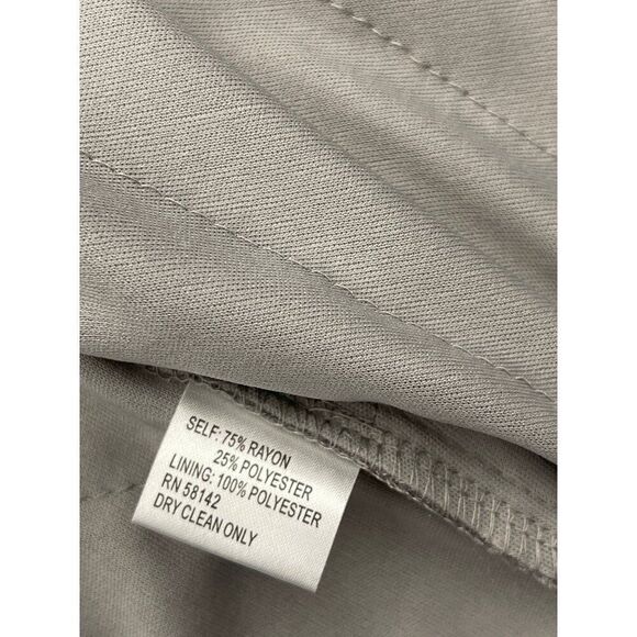 London Times Women Gray Sleeveless Layered Shift Dress With Lace Detail  Size 14 - Picture 7 of 7